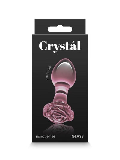 Crystál Glass Rose Anal Plug Pink - Passionzone Adult Store